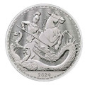 UK 1 oz silver ST GEORGE & The DRAGON 2024 £2 bu