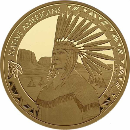 American Natives 1 oz gold WARBONNET 2024 CFA 3000 BU