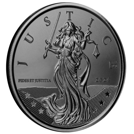 GIBRALTAR 1 oz silver LADY JUSTICE 2023 BU £1