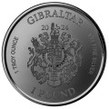 GIBRALTAR 1 oz silver LADY JUSTICE 2023 BU £1