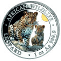 1 oz silver SOMALIA LEOPARD 2024 COLOURED - 100 shillings 