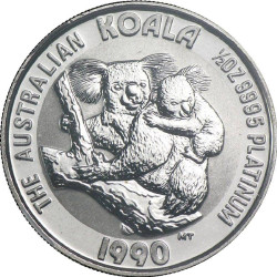 PM 1/2 oz PLATINUM KOALA 1990 $50