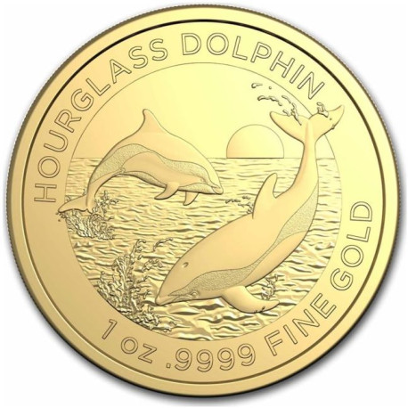 RAM 1 oz gold HOURGLASS DOLPHIN 2024 $100 Box + Coa