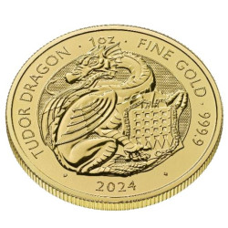 UK 1 oz gold TUDOR BEASTS 2024 TUDOR DRAGON £100 bu