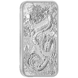 Perth Mint 1 oz silver RECTANGLE DRAGON $1 BAR 2023