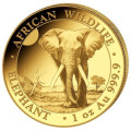 GOLD 1 oz ELEPHANT 2024 SOMALIA 1 000 shillings