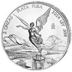 MEXICO 2 oz silver LIBERTAD 2024 BU