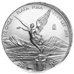 MEXICO 1/2 oz silver LIBERTAD 2024 bu