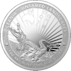 Tokelau 1 oz silver Untamed Landscapes CROCODILE 2024 $5 bu