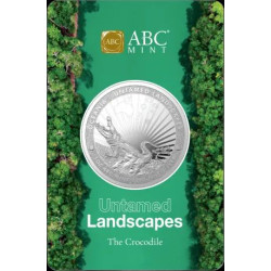 Tokelau 1 oz silver Untamed Landscapes CROCODILE 2024 $5 bu in TEP