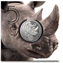 1 oz silver SAM BIG FIVE RHINO 2022 Rand 5 bu