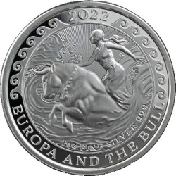 MALTA 1 oz silver EUROPA & THE BULL 2022 bu 1.50€