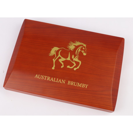 1 oz silver Australian BRUMBY HORSE COLLECTOR BOX for 12 coins 