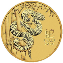 PM GOLD 1/10 oz Lunar 3 SNAKE 2025 BU $10 Australia