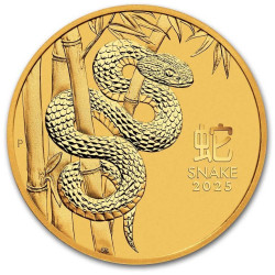 PM Lunar 3 GOLD 1/4 oz SNAKE 2025 BU $25 Australia