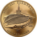 1/2 oz gold 100 RUBLES 1980 MOSCOW bu