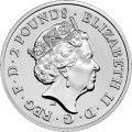 1 oz silver 2 DRAGONS 2018 U.K. £2