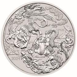 PM 1 oz silver DRAGON AND KOI 2023 $1 bu CHINESE MYTHS & LEGENDS