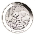 PM 1 oz silver WOMBAT 2024 $1 bu