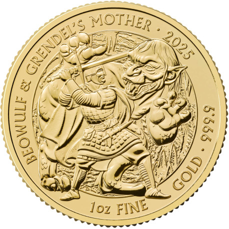 GOLD 1 oz GOLD MYTHS & LEGENDS 2024 £100 BEOWULF & GRENDEL