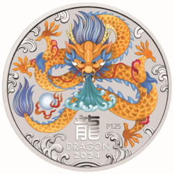 Melbourne Money Expo Special 2024 Year of the Dragon 1/4 oz Silver Coloured Coin