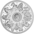 UK 2 oz silver QUEEN'S BEASTS COMPLETER 2021 £5 PROOF Box + Coa