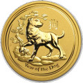 1/4 oz gold LUNAR DOG 2018