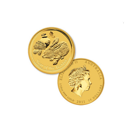 1 oz gold LUNAR RABBIT 2011