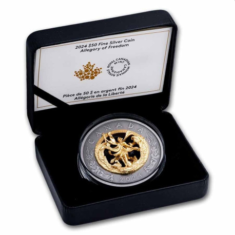 Canada $50 Fine Silver Coin – Allegory of Freedom