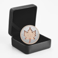 Canada 1oz Silver Maple Leaf Super Incuse Rose Gold Gilt 2022 $20 Reverse Proof