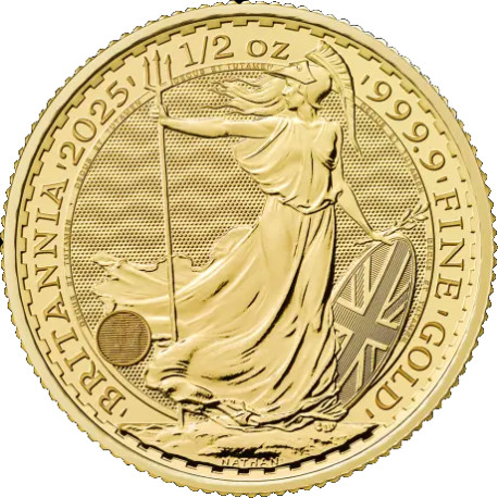 1/2 oz gold BRITANNIA 2024 £50 bu