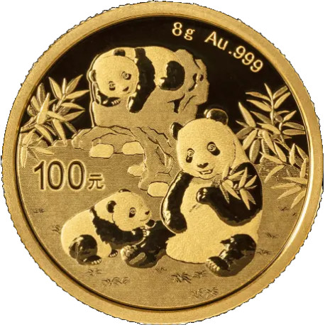 Gold CHINA PANDA 8 GR 2024 Yuan 100