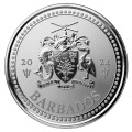 1 oz silver Barbados TRIDENT 2023 $1 bu