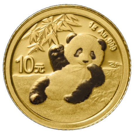 Gold CHINA PANDA 1 GR 2020 YUAN 10