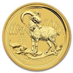 1/10 oz gold LUNAR GOAT 2015 BU