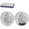 UK 2 oz Proof Silver The Tudor Beasts Lion of England 2-Coin Set (w/Box & COA)