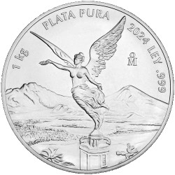 Mexico 1 kilo silver LIBERTAD 2024 BU