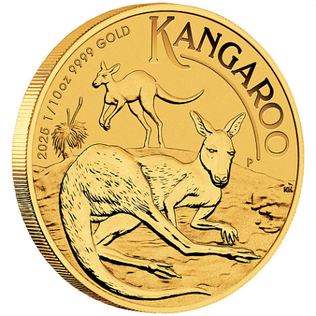 PM 1/10 oz GOLD NUGGET 2024 BU $15 Australia Kangaroo