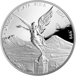 MEXICO 5 oz SILVER LIBERTAD 2024 PROOF