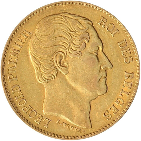 Belgique GOLD 20 francs LEOPOLD 1 UNION LATINE 1865