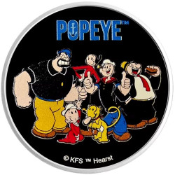 1 oz silver POPEYE GROUP 2024 COLOURED $0.50