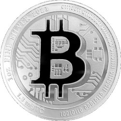 1 oz silver coin 2021 BITCOIN bu