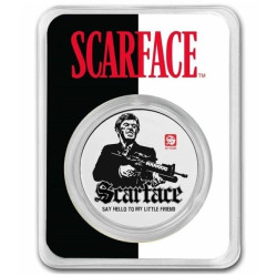 1 oz silver SCARFACE 2023 40th Anniversary COLOURED bu CFA 5000 in TEP