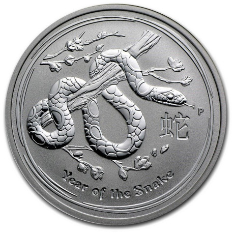 1/2 oz SILVER LUNAR SNAKE 2013 bu $0.50