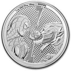 Marvel Vilains 1 oz silver SPIDERMAN VS GREEN GOBLIN 2024 BU $2 