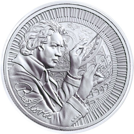 1 oz silver ICONS OF INSPIRATION 2024 LUDWIG VAN BEETHOVEN bu $2