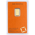 GOLD BAR FINECARD 1 gr gold HEIMERLE & MEULE