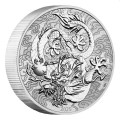 PM 10 oz silver SINGLE DRAGON 2025 bu $10 Chinese Myths & Legends