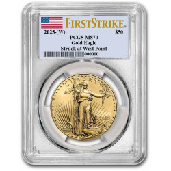 Gold US Gold EAGLE 1 oz 2025 $50 BU PCGS MS-70