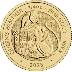 U.K. 1/4 oz gold TUDOR BEASTS The TUDOR PANTHER 2025 BU £25